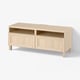 BESTÅ TV bench with drawers, white stained oak effect/Hanviken/Stubbarp white stained oak effect, 120x42x48 cm