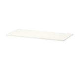 BOAXEL white rectangular wall shelf, made of epoxy-coated steel.