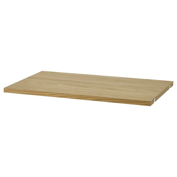 BOAXEL wooden shelf, light brown, rectangular, simple design.