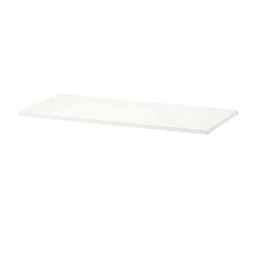 White BOAXEL steel shelf, wall-mounted, rectangular.