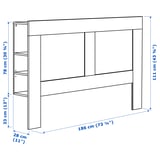 Illustration with measurements for the product: BRIMNES.