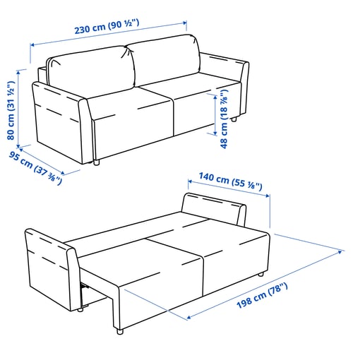 Illustration with measurements for the product: BRISSUND.