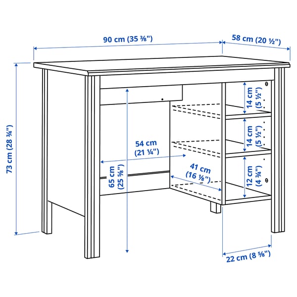 Illustration with measurements for the product: BRUSALI.