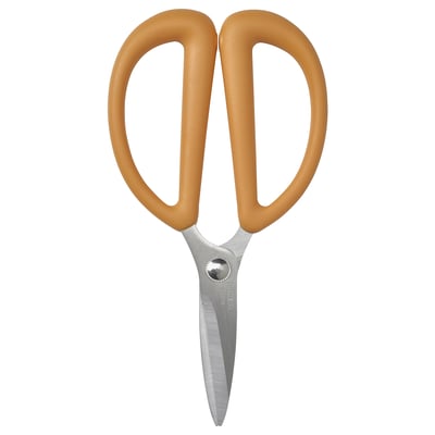 BRYTBÖNA: gold handle scissors, stainless blades, precise trim.
