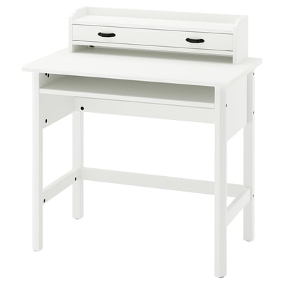 BRYTNING Desk with add-on unit, white, 85x53 cm