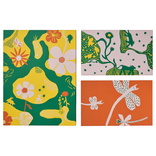 Coloradogr: 4 nature art prints. Recycled paper. Rotate any direction.