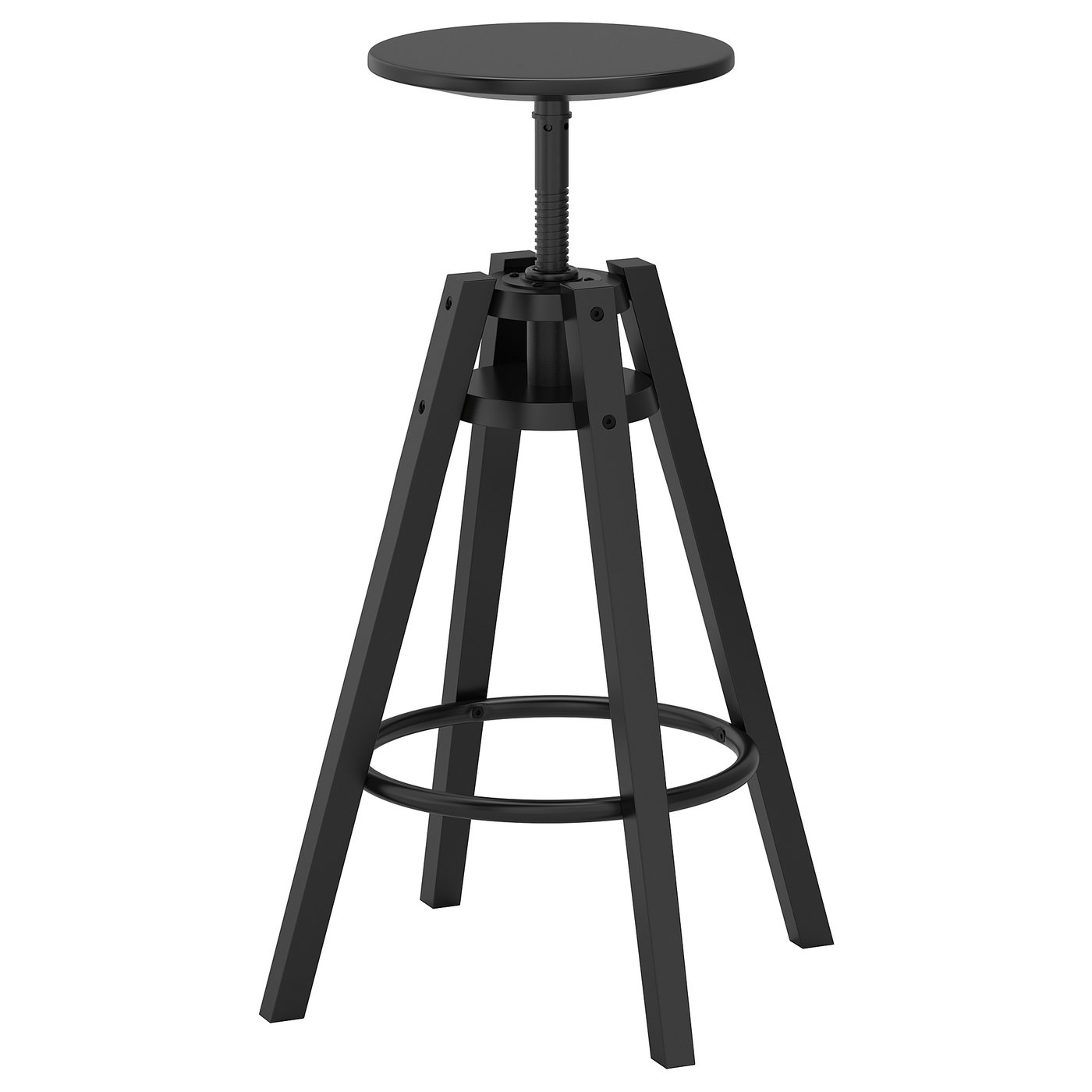 DALFRED bar stool, black, 63-74 cm IKEA