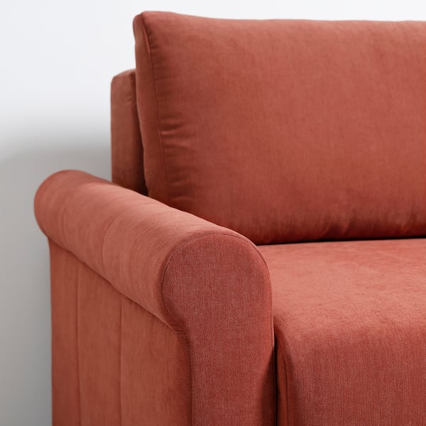 DÅNHULT 3-seat sofa-bed, Silkeryd brown-red