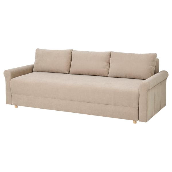 DÅNHULT 3-seat sofa-bed, Silkeryd dark grey-beige
