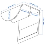 Illustration with measurements for the product: DRAGSMARK.