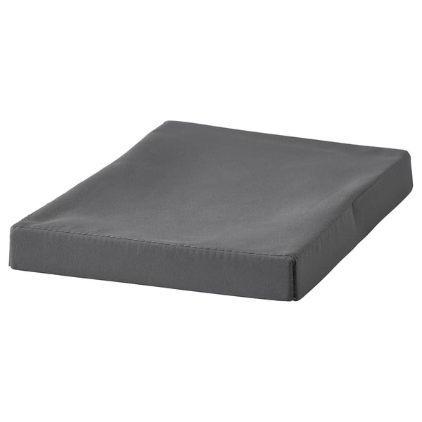 DRÖNA Lid, dark grey textile, 26x19 cm