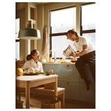 EKBACKEN Custom made worktop, ash effect/laminate, 63.6-125x2.8 cm