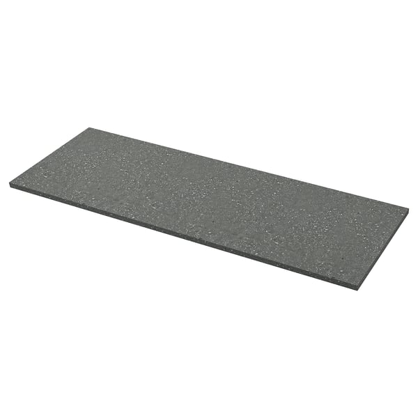 EKBACKEN gray rectangular worktop; sleek, speckled surface; modern design.
