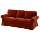 EKTORP 3-seat sofa, Alhamn deep orange-red