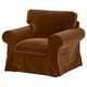 EKTORP Armchair, Alhamn dark yellow-brown