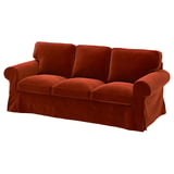 EKTORP Cover for 3-seat sofa, Alhamn deep orange-red