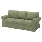 EKTORP Cover for 3-seat sofa, Naggen grey-green