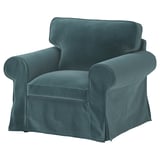 EKTORP Cover for armchair, Alhamn dark grey-blue