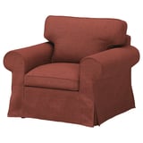 EKTORP Cover for armchair, Kilanda brown-red