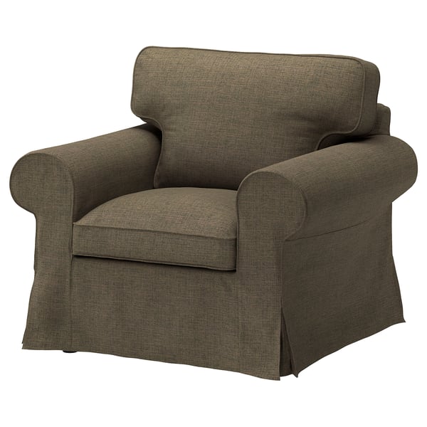 EKTORP Cover for armchair, Kilanda grey-brown