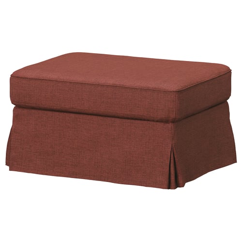 EKTORP Cover for footstool, Kilanda brown-red