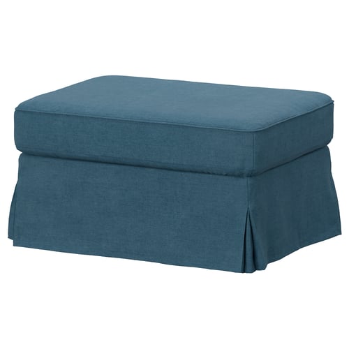 EKTORP Cover for footstool, Tallmyra blue