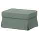 EKTORP Footstool with storage, Hemmesta grey-green