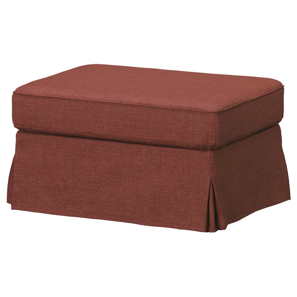 EKTORP Footstool with storage, Kilanda brown-red