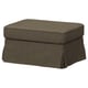 EKTORP Footstool with storage, Kilanda grey-brown