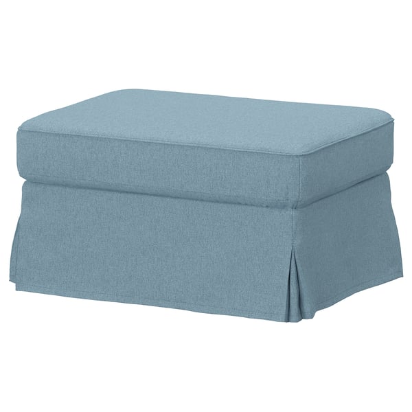 EKTORP Footstool with storage, Naggen grey-blue