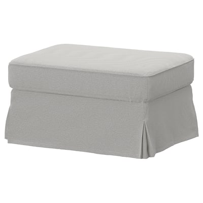 EKTORP Footstool with storage, Tallmyra black/white