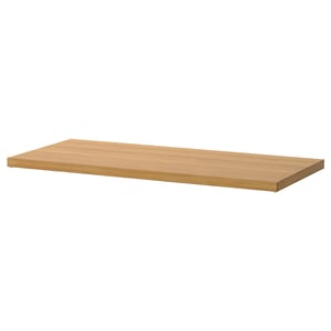 ELVARLI bamboo shelf, natural. Simple, flat, long rectangular design. Durable, sturdy. Perfect for modern decor.