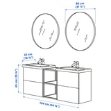 Illustration with measurements for the product: ENHET.
