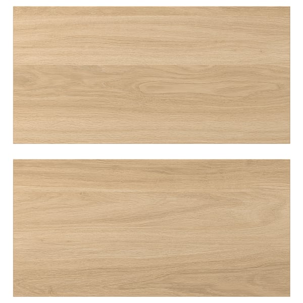 This image shows two light brown wooden panels side by side.