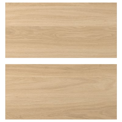 This image shows two light brown wooden panels side by side.