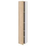 Ikea ENHET high cabinet, light wood, white, rectangular, wall storage.