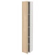 Option: Ikea ENHET high cabinet, light wood, white, rectangular, wall storage.