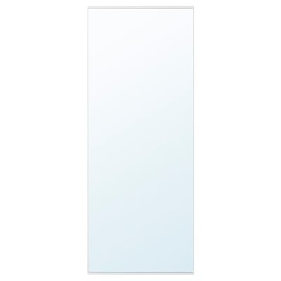 An ENHET mirror with a rectangular shape and a white frame, made of glass and plastic.