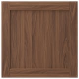 ENKÖPING wooden cabinet door in brown walnut with square frame and smooth surface.