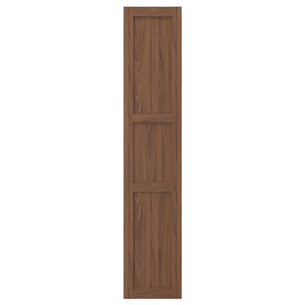 ENKÖPING wooden door: brown, squared panels, fiberboard frame, rich walnut foil finish.