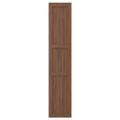 ENKÖPING wooden door: brown, squared panels, fiberboard frame, rich walnut foil finish.