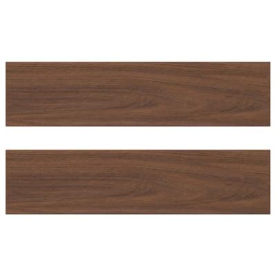 Brown wooden panels; ENKÖPING, rectangular, walnut finish.