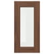Option: The ENKÖPING brown walnut framed glass cabinet door. It a classic, inviting design with a durable wood-like finish and a clear glass center.