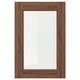 Option: ENKÖPING: brown walnut wood veneer frame with clear glass center, rectangular.