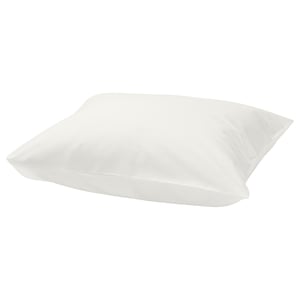 White cotton pillowcase, rectangular, clean design.
