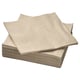 Option: Stacked beige napkins; square shape; textured surface; recycled paper material
