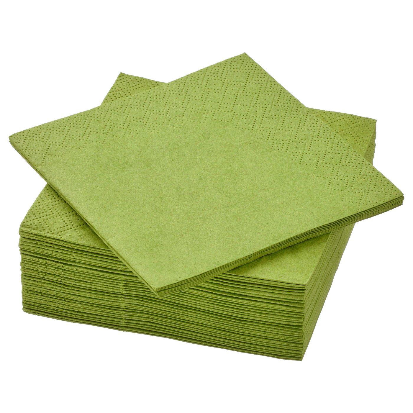 FANTASTISK paper napkin, medium green, 24x24 cm IKEA