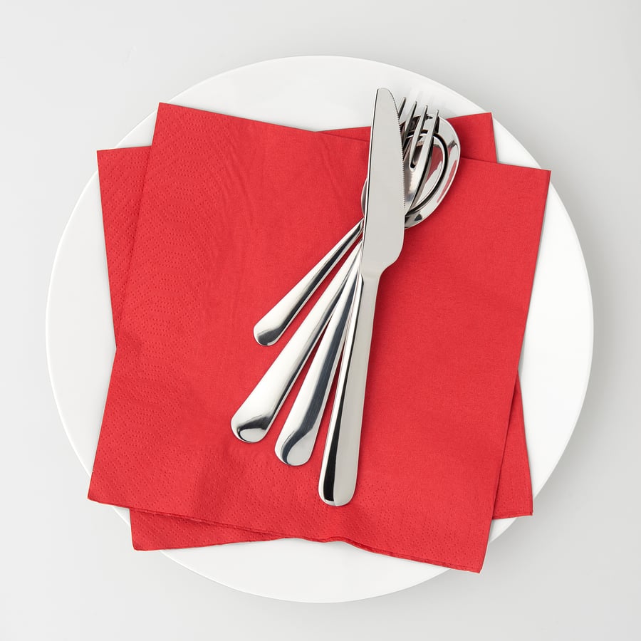 FANTASTISK Paper napkin, red, 40x40 cm IKEA