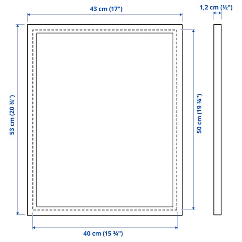 Illustration with measurements for the product: FISKBO.