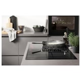 FÖRDELAKTIG Induction hob/integrated extractor, IKEA 700 black, 83 cm